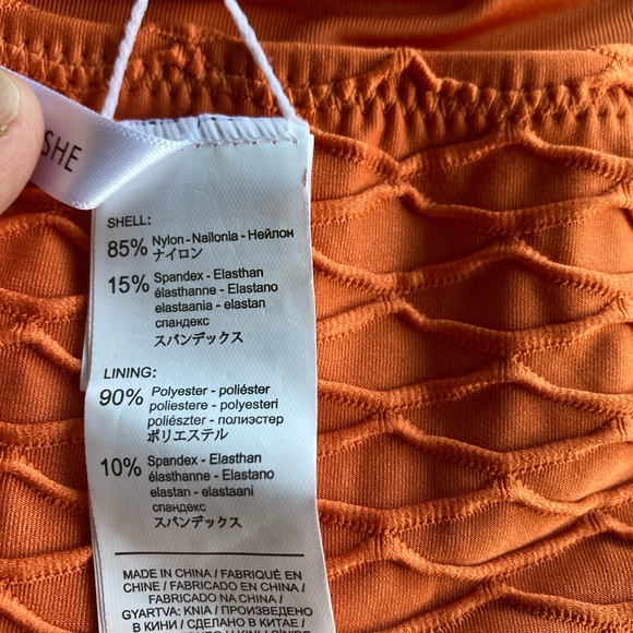 Cupshe dark orange textured bikini bottom XXL New with tags - Picture 5 of 5